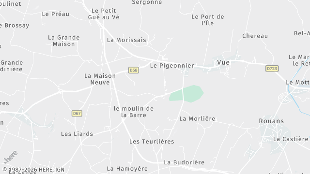 Carte de la zone d'intervention à Vue