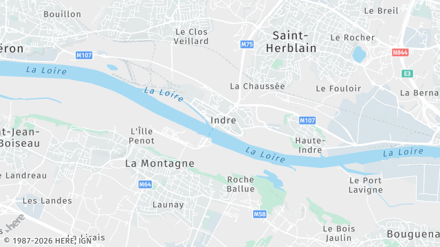 Carte de la zone d'intervention à Indre