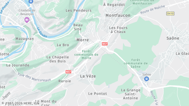 Carte de la zone d'intervention à Morre