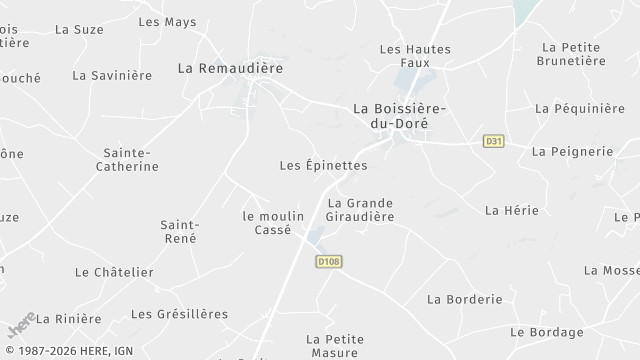 Carte de la zone d'intervention à La Remaudière