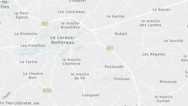 Carte de la zone d'intervention à Le Loroux-Bottereau
