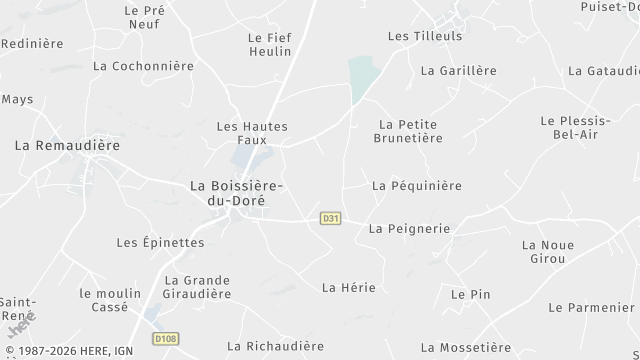 Carte de la zone d'intervention à La Boissière-du-Doré