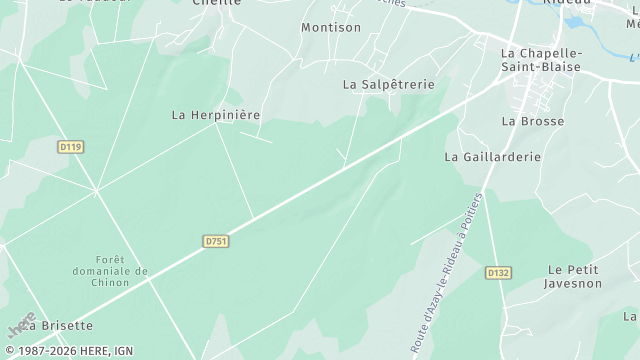 Carte de la zone d'intervention à Cheillé