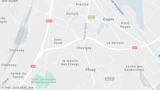 Carte de la zone d'intervention à Fénay