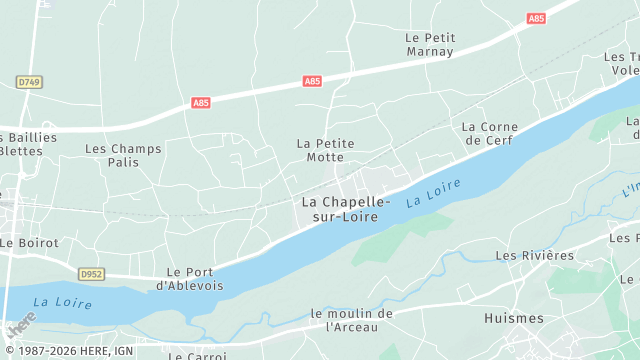 Carte de la zone d'intervention à La Chapelle-sur-Loire