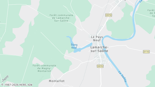 Carte de la zone d'intervention à Lamarche-sur-Saône