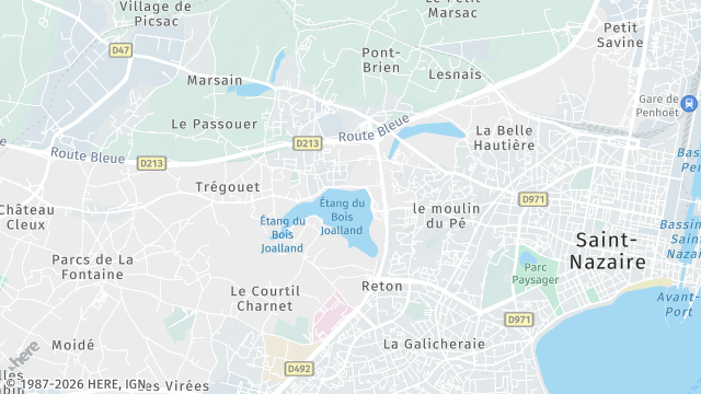 Carte de la zone d'intervention à Saint-Nazaire