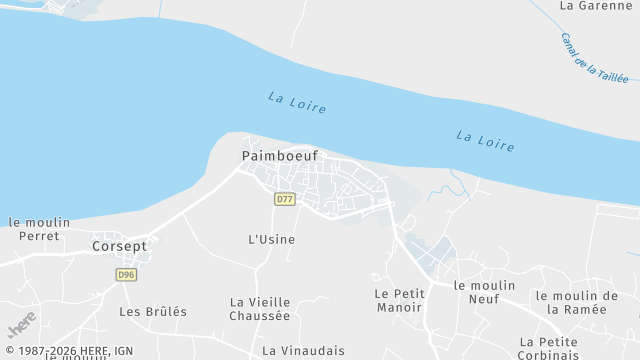 Carte de la zone d'intervention à Paimbœuf