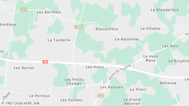 Carte de la zone d'intervention à Châtres-sur-Cher