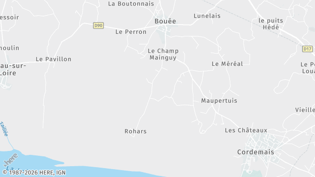Carte de la zone d'intervention à Bouée
