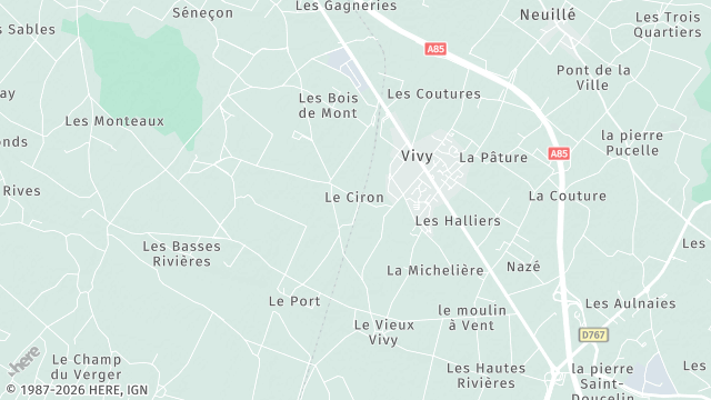 Carte de la zone d'intervention à Vivy