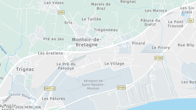 Carte de la zone d'intervention à Montoir-de-Bretagne