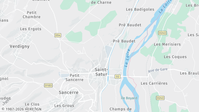 Carte de la zone d'intervention à Saint-Satur
