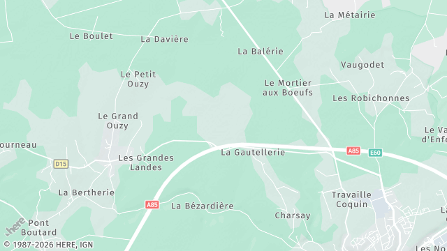 Carte de la zone d'intervention à Langeais