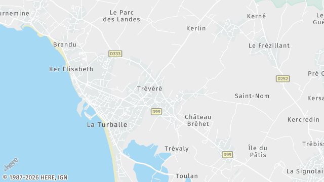 Carte de la zone d'intervention à La Turballe