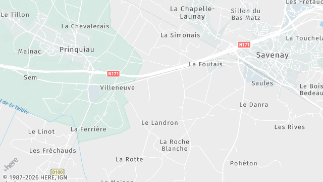 Carte de la zone d'intervention à La Chapelle-Launay