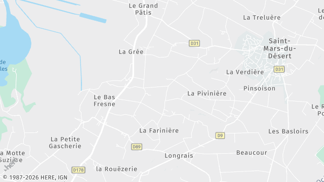 Carte de la zone d'intervention à Saint-Mars-du-Désert