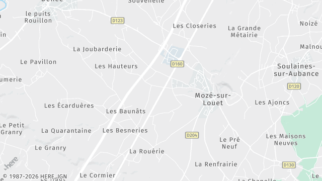 Carte de la zone d'intervention à Mozé-sur-Louet