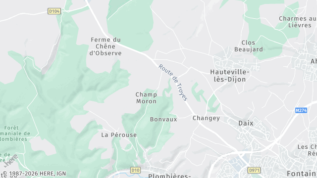 Carte de la zone d'intervention à Daix