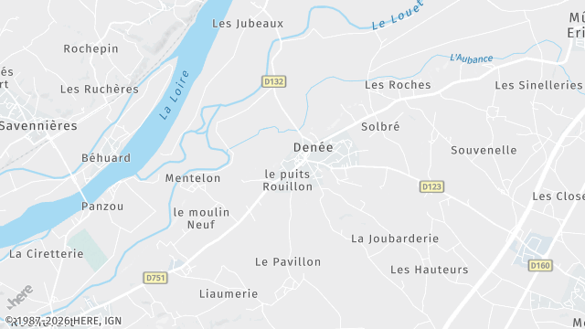 Carte de la zone d'intervention à Denée