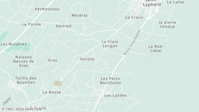 Carte de la zone d'intervention à Saint-Lyphard