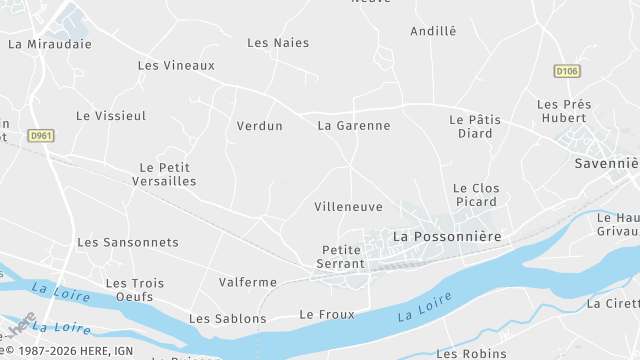 Carte de la zone d'intervention à La Possonnière