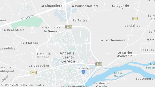 Carte de la zone d'intervention à Ancenis-Saint-Géréon