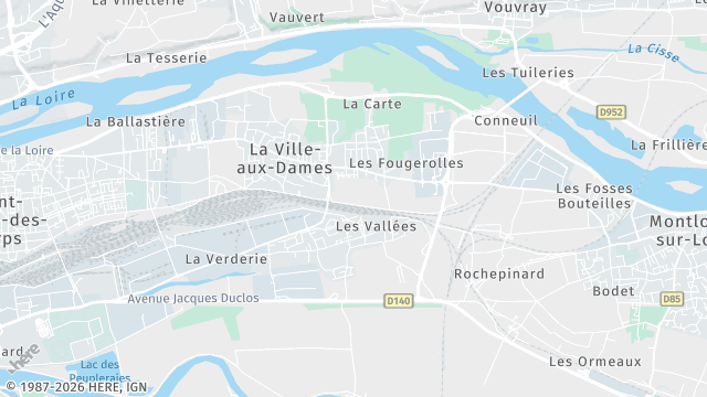 Carte de la zone d'intervention à La Ville-aux-Dames