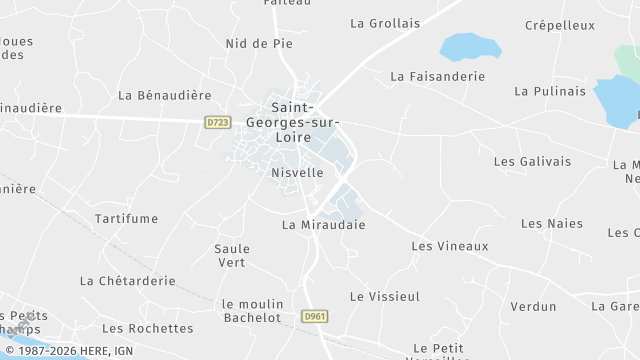 Carte de la zone d'intervention à Saint-Georges-sur-Loire