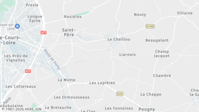 Carte de la zone d'intervention à Saint-Père
