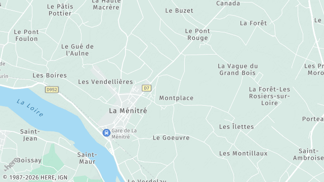Carte de la zone d'intervention à La Ménitré