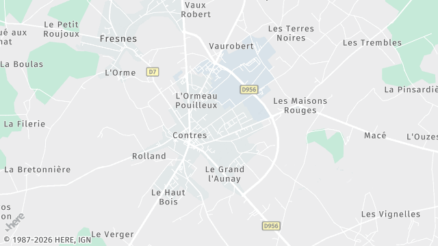 Carte de la zone d'intervention à Le Controis-en-Sologne