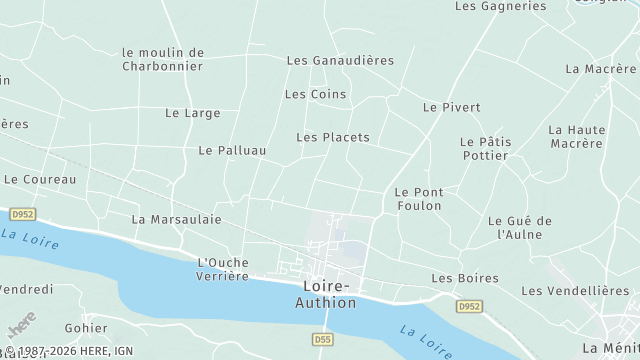 Carte de la zone d'intervention à Loire-Authion