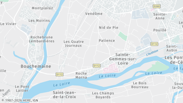 Carte de la zone d'intervention à Sainte-Gemmes-sur-Loire