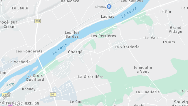 Carte de la zone d'intervention à Chargé