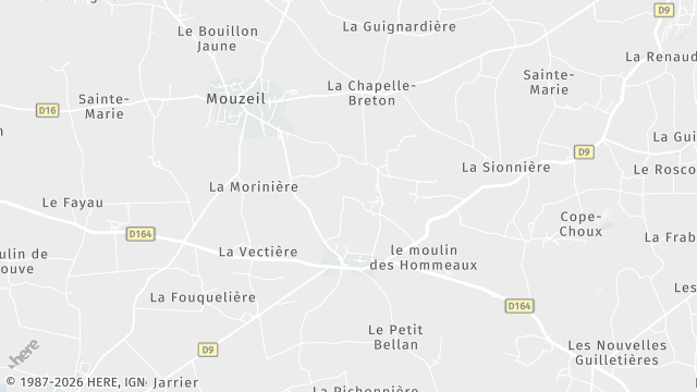 Carte de la zone d'intervention à Mouzeil