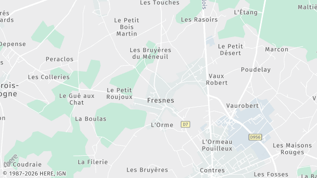 Carte de la zone d'intervention à Fresnes