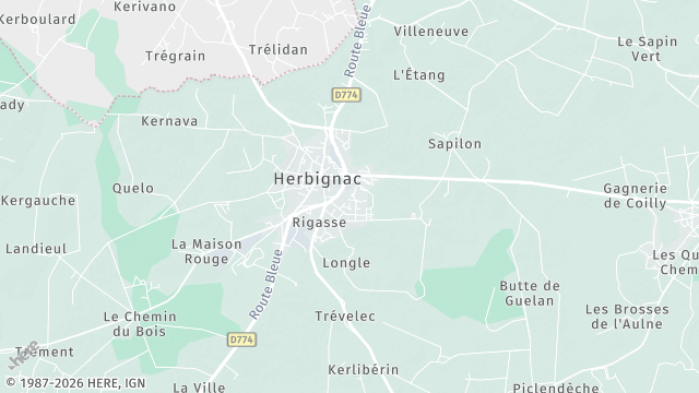 Carte de la zone d'intervention à Herbignac