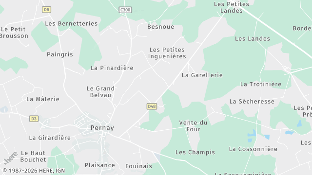 Carte de la zone d'intervention à Pernay
