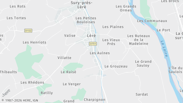 Carte de la zone d'intervention à Léré