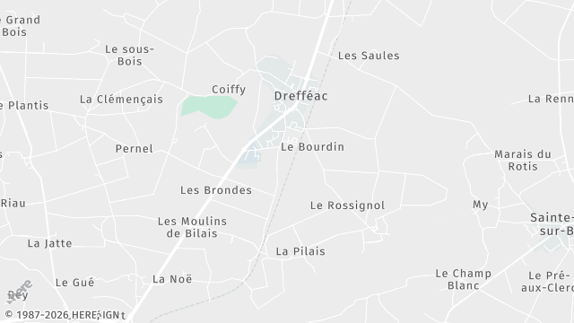 Carte de la zone d'intervention à Drefféac