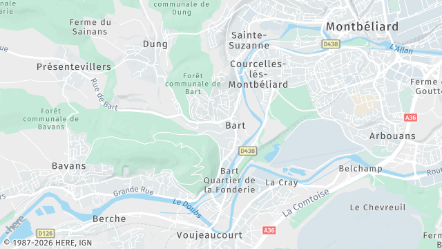 Carte de la zone d'intervention à Bart