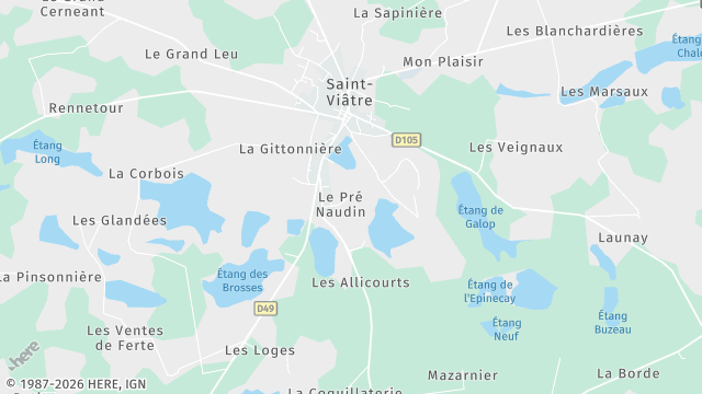 Carte de la zone d'intervention à Saint-Viâtre