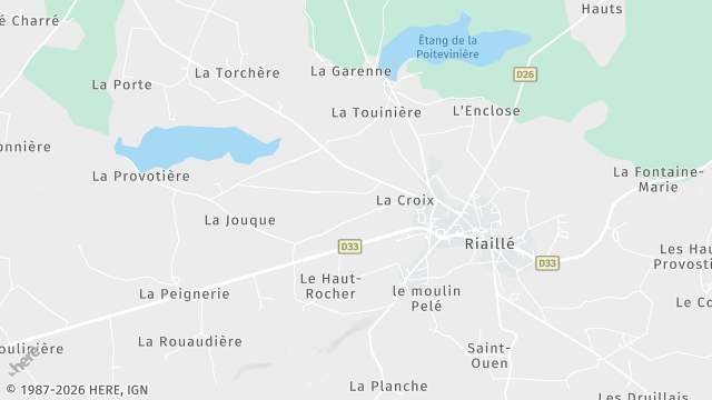 Carte de la zone d'intervention à Riaillé