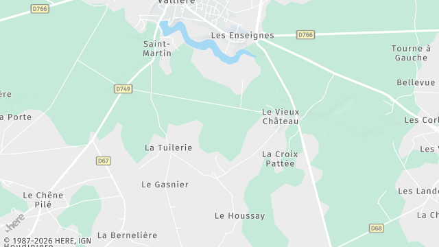 Carte de la zone d'intervention à Château-la-Vallière