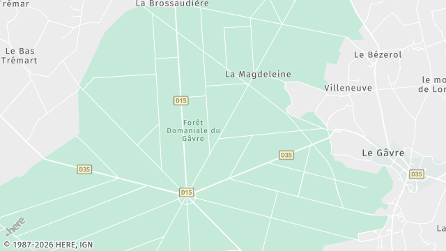Carte de la zone d'intervention à Le Gâvre