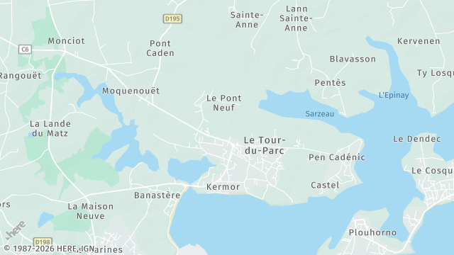 Carte de la zone d'intervention à Le Tour-du-Parc