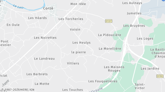 Carte de la zone d'intervention à Corzé