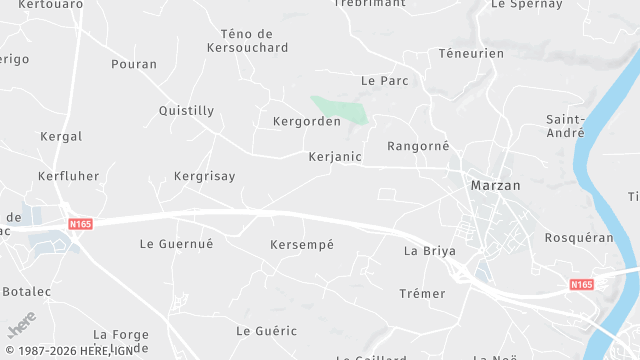 Carte de la zone d'intervention à Marzan