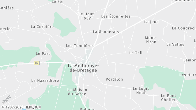 Carte de la zone d'intervention à La Meilleraye-de-Bretagne
